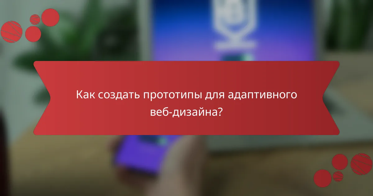 Как создать прототипы для адаптивного веб-дизайна?