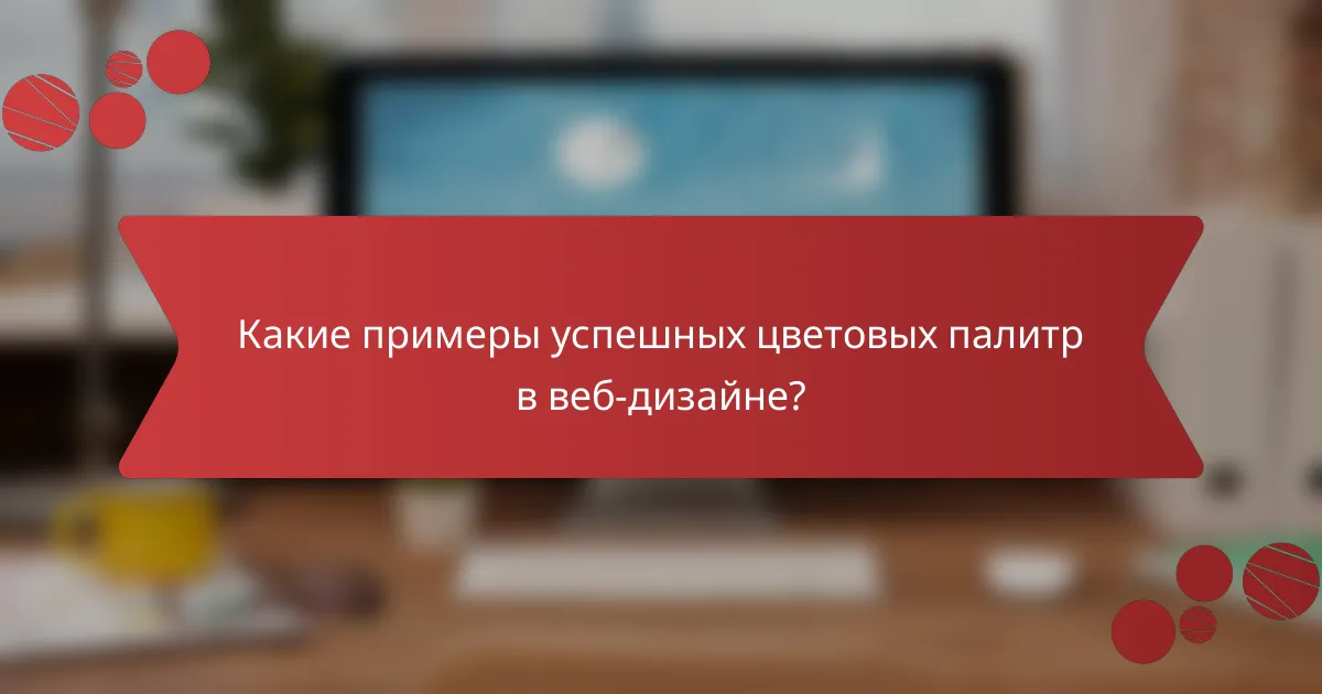Какие примеры успешных цветовых палитр в веб-дизайне?